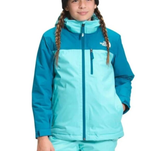 The North Face Kids' Snowquest Plus Insulated Jacket Pants- Transantarctic Blue - Picture 1 of 10